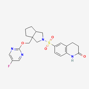 6-[(3a-{[(5-fluoropyrimidin-2-yl)oxy]methyl}-octahydrocyclopenta[c]pyrrol-2-yl)sulfonyl]-1,2,3,4-tetrahydroquinolin-2-one