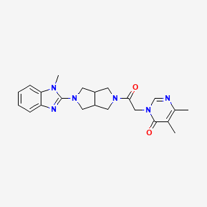 5,6-dimethyl-3-{2-[5-(1-methyl-1H-1,3-benzodiazol-2-yl)-octahydropyrrolo[3,4-c]pyrrol-2-yl]-2-oxoethyl}-3,4-dihydropyrimidin-4-one