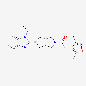 2-(3,5-dimethyl-1,2-oxazol-4-yl)-1-[5-(1-ethyl-1H-1,3-benzodiazol-2-yl)-octahydropyrrolo[3,4-c]pyrrol-2-yl]ethan-1-one