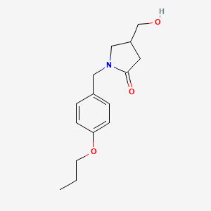 4-(hydroxymethyl)-1-[(4-propoxyphenyl)methyl]pyrrolidin-2-one