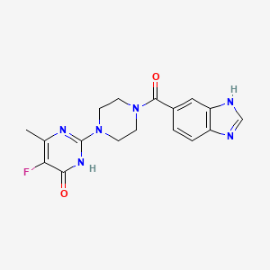 2-[4-(1H-1,3-benzodiazole-5-carbonyl)piperazin-1-yl]-5-fluoro-6-methyl-3,4-dihydropyrimidin-4-one