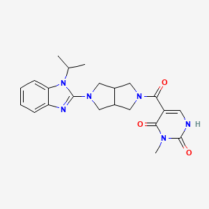 3-methyl-5-{5-[1-(propan-2-yl)-1H-1,3-benzodiazol-2-yl]-octahydropyrrolo[3,4-c]pyrrole-2-carbonyl}-1,2,3,4-tetrahydropyrimidine-2,4-dione