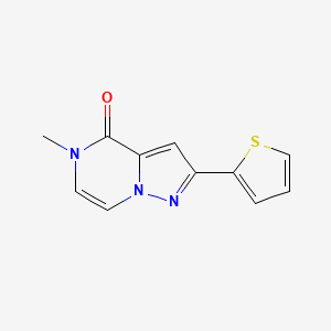 5-methyl-2-(thiophen-2-yl)-4H,5H-pyrazolo[1,5-a]pyrazin-4-one