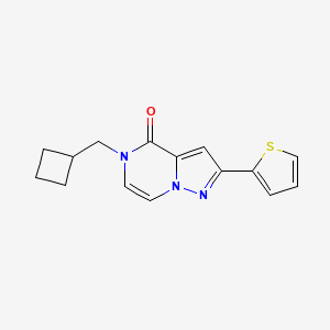 5-(cyclobutylmethyl)-2-(thiophen-2-yl)-4H,5H-pyrazolo[1,5-a]pyrazin-4-one