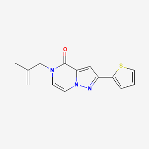 5-(2-methylprop-2-en-1-yl)-2-(thiophen-2-yl)-4H,5H-pyrazolo[1,5-a]pyrazin-4-one