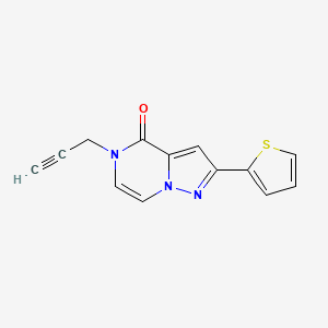 5-(prop-2-yn-1-yl)-2-(thiophen-2-yl)-4H,5H-pyrazolo[1,5-a]pyrazin-4-one