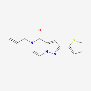 5-(prop-2-en-1-yl)-2-(thiophen-2-yl)-4H,5H-pyrazolo[1,5-a]pyrazin-4-one