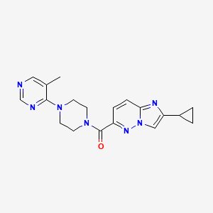 4-(4-{2-cyclopropylimidazo[1,2-b]pyridazine-6-carbonyl}piperazin-1-yl)-5-methylpyrimidine