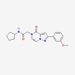 N-cyclopentyl-2-[2-(3-methoxyphenyl)-4-oxo-4H,5H-pyrazolo[1,5-a]pyrazin-5-yl]acetamide