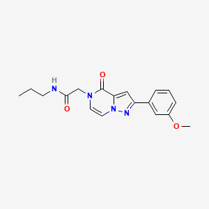 2-[2-(3-methoxyphenyl)-4-oxo-4H,5H-pyrazolo[1,5-a]pyrazin-5-yl]-N-propylacetamide