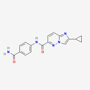 N-(4-carbamoylphenyl)-2-cyclopropylimidazo[1,2-b]pyridazine-6-carboxamide
