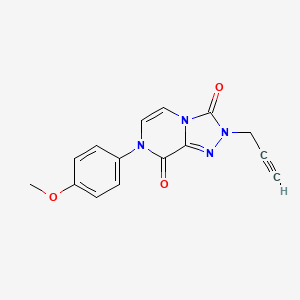 molecular formula C15H12N4O3 B6455478 7-(4-methoxyphenyl)-2-(prop-2-yn-1-yl)-2H,3H,7H,8H-[1,2,4]triazolo[4,3-a]pyrazine-3,8-dione CAS No. 2549023-95-0
