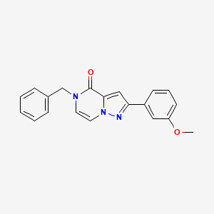 molecular formula C20H17N3O2 B6455486 5-benzyl-2-(3-methoxyphenyl)-4H,5H-pyrazolo[1,5-a]pyrazin-4-one CAS No. 2326916-89-4