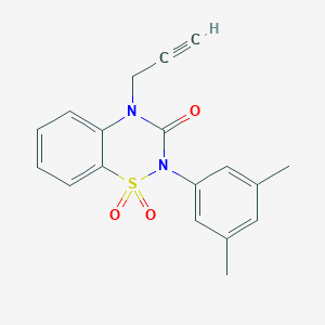 molecular formula C18H16N2O3S B6455512 2-(3,5-dimethylphenyl)-4-(prop-2-yn-1-yl)-3,4-dihydro-2H-1lambda6,2,4-benzothiadiazine-1,1,3-trione CAS No. 2549029-56-1