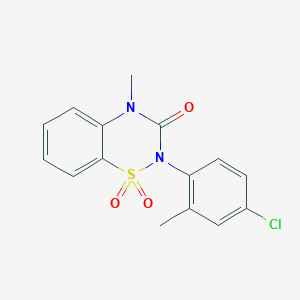 molecular formula C15H13ClN2O3S B6455520 2-(4-chloro-2-methylphenyl)-4-methyl-3,4-dihydro-2H-1lambda6,2,4-benzothiadiazine-1,1,3-trione CAS No. 2549002-08-4