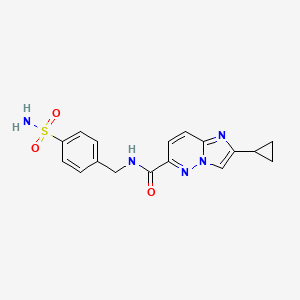 2-cyclopropyl-N-[(4-sulfamoylphenyl)methyl]imidazo[1,2-b]pyridazine-6-carboxamide