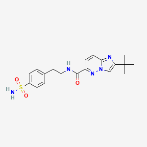 2-tert-butyl-N-[2-(4-sulfamoylphenyl)ethyl]imidazo[1,2-b]pyridazine-6-carboxamide