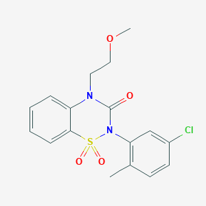 2-(5-chloro-2-methylphenyl)-4-(2-methoxyethyl)-3,4-dihydro-2H-1lambda6,2,4-benzothiadiazine-1,1,3-trione