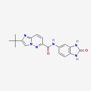 molecular formula C18H18N6O2 B6455602 2-tert-butyl-N-(2-oxo-2,3-dihydro-1H-1,3-benzodiazol-5-yl)imidazo[1,2-b]pyridazine-6-carboxamide CAS No. 2549026-15-3