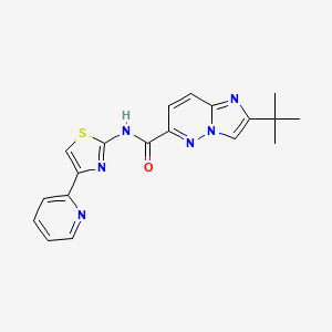molecular formula C19H18N6OS B6455636 2-tert-butyl-N-[4-(pyridin-2-yl)-1,3-thiazol-2-yl]imidazo[1,2-b]pyridazine-6-carboxamide CAS No. 2549028-30-8