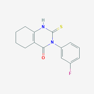 molecular formula C14H13FN2OS B6455647 3-(3-fluorophenyl)-2-sulfanylidene-1,2,3,4,5,6,7,8-octahydroquinazolin-4-one CAS No. 2549066-22-8