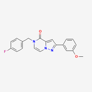 molecular formula C20H16FN3O2 B6455653 5-[(4-fluorophenyl)methyl]-2-(3-methoxyphenyl)-4H,5H-pyrazolo[1,5-a]pyrazin-4-one CAS No. 2325705-80-2