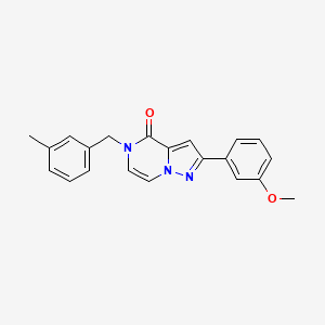 2-(3-methoxyphenyl)-5-[(3-methylphenyl)methyl]-4H,5H-pyrazolo[1,5-a]pyrazin-4-one