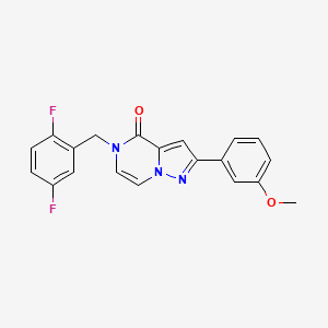 molecular formula C20H15F2N3O2 B6455680 5-[(2,5-difluorophenyl)methyl]-2-(3-methoxyphenyl)-4H,5H-pyrazolo[1,5-a]pyrazin-4-one CAS No. 2325805-04-5