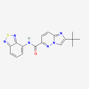 molecular formula C17H16N6OS B6455690 N-(2,1,3-benzothiadiazol-4-yl)-2-tert-butylimidazo[1,2-b]pyridazine-6-carboxamide CAS No. 2549028-09-1