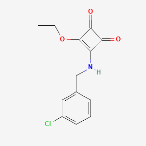 molecular formula C13H12ClNO3 B6455693 3-{[(3-chlorophenyl)methyl]amino}-4-ethoxycyclobut-3-ene-1,2-dione CAS No. 2549038-67-5