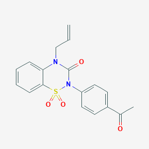 2-(4-acetylphenyl)-4-(prop-2-en-1-yl)-3,4-dihydro-2H-1lambda6,2,4-benzothiadiazine-1,1,3-trione