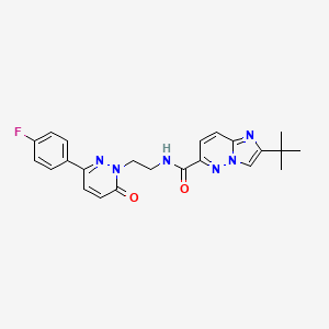 2-tert-butyl-N-{2-[3-(4-fluorophenyl)-6-oxo-1,6-dihydropyridazin-1-yl]ethyl}imidazo[1,2-b]pyridazine-6-carboxamide