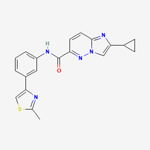 2-cyclopropyl-N-[3-(2-methyl-1,3-thiazol-4-yl)phenyl]imidazo[1,2-b]pyridazine-6-carboxamide