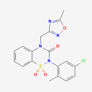 2-(5-chloro-2-methylphenyl)-4-[(5-methyl-1,2,4-oxadiazol-3-yl)methyl]-3,4-dihydro-2H-1lambda6,2,4-benzothiadiazine-1,1,3-trione