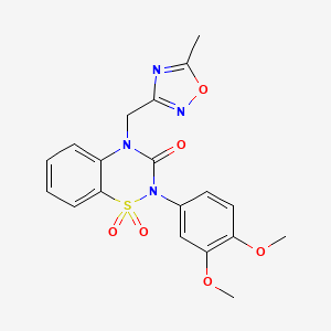 2-(3,4-dimethoxyphenyl)-4-[(5-methyl-1,2,4-oxadiazol-3-yl)methyl]-3,4-dihydro-2H-1lambda6,2,4-benzothiadiazine-1,1,3-trione