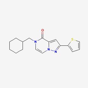 5-(cyclohexylmethyl)-2-(thiophen-2-yl)-4H,5H-pyrazolo[1,5-a]pyrazin-4-one