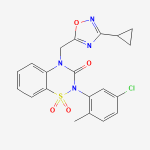 2-(5-chloro-2-methylphenyl)-4-[(3-cyclopropyl-1,2,4-oxadiazol-5-yl)methyl]-3,4-dihydro-2H-1lambda6,2,4-benzothiadiazine-1,1,3-trione