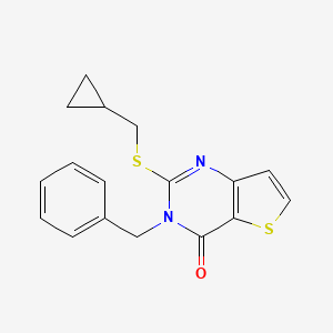 3-benzyl-2-[(cyclopropylmethyl)sulfanyl]-3H,4H-thieno[3,2-d]pyrimidin-4-one