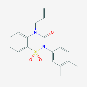 2-(3,4-dimethylphenyl)-4-(prop-2-en-1-yl)-3,4-dihydro-2H-1lambda6,2,4-benzothiadiazine-1,1,3-trione