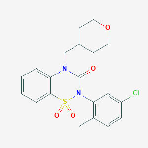 2-(5-chloro-2-methylphenyl)-4-[(oxan-4-yl)methyl]-3,4-dihydro-2H-1lambda6,2,4-benzothiadiazine-1,1,3-trione