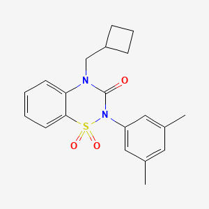 4-(cyclobutylmethyl)-2-(3,5-dimethylphenyl)-3,4-dihydro-2H-1lambda6,2,4-benzothiadiazine-1,1,3-trione