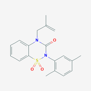 2-(2,5-dimethylphenyl)-4-(2-methylprop-2-en-1-yl)-3,4-dihydro-2H-1lambda6,2,4-benzothiadiazine-1,1,3-trione