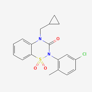 2-(5-chloro-2-methylphenyl)-4-(cyclopropylmethyl)-3,4-dihydro-2H-1lambda6,2,4-benzothiadiazine-1,1,3-trione