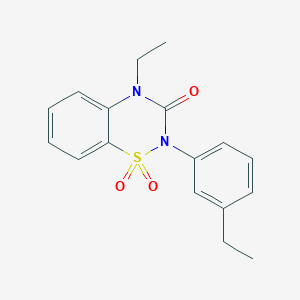 4-ethyl-2-(3-ethylphenyl)-3,4-dihydro-2H-1lambda6,2,4-benzothiadiazine-1,1,3-trione