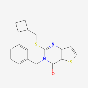 3-benzyl-2-[(cyclobutylmethyl)sulfanyl]-3H,4H-thieno[3,2-d]pyrimidin-4-one