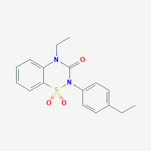 4-ethyl-2-(4-ethylphenyl)-3,4-dihydro-2H-1lambda6,2,4-benzothiadiazine-1,1,3-trione