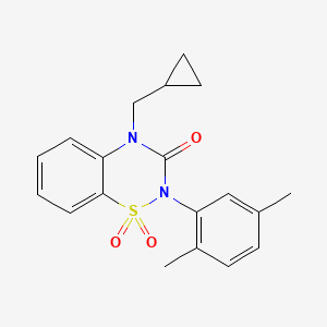 4-(cyclopropylmethyl)-2-(2,5-dimethylphenyl)-3,4-dihydro-2H-1lambda6,2,4-benzothiadiazine-1,1,3-trione