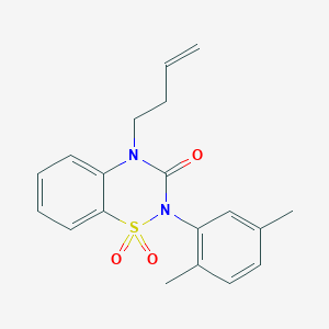 4-(but-3-en-1-yl)-2-(2,5-dimethylphenyl)-3,4-dihydro-2H-1lambda6,2,4-benzothiadiazine-1,1,3-trione