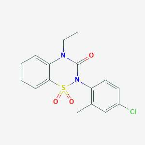 2-(4-chloro-2-methylphenyl)-4-ethyl-3,4-dihydro-2H-1lambda6,2,4-benzothiadiazine-1,1,3-trione