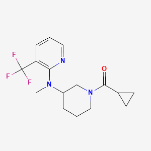 molecular formula C16H20F3N3O B6455971 N-(1-cyclopropanecarbonylpiperidin-3-yl)-N-methyl-3-(trifluoromethyl)pyridin-2-amine CAS No. 2549025-94-5